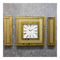 ساعت مربع اکلیلی طلایی