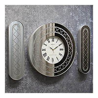 ساعت گرد گنبدی نقره ای