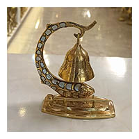 ناقوس برنجی برنزی هندی طرح ماهی سایز متوسط