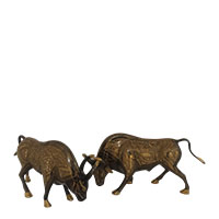 گاومیش برنجی برنزی مدل تک