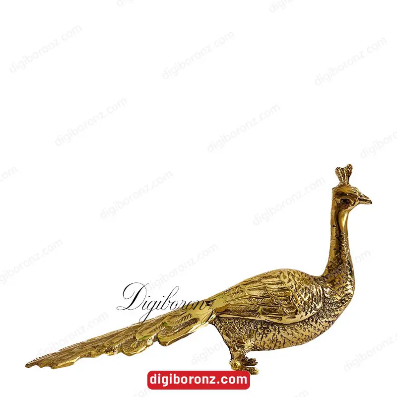 دکوری برنجی برنزی طاووس