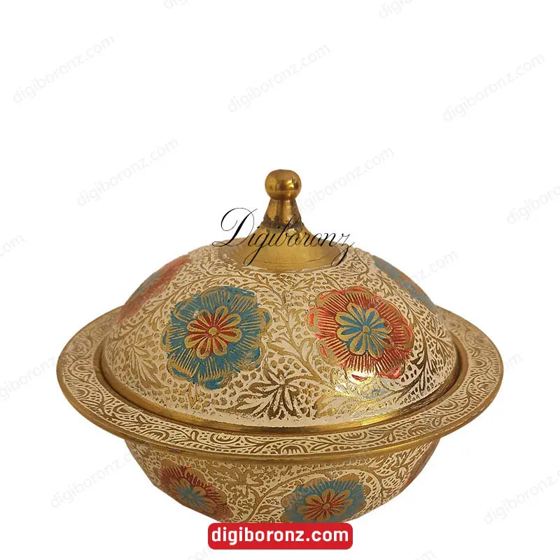 شکلات خوری برنجی برنزی مدل میناکاری