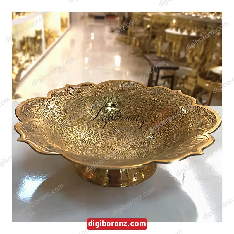کاسه برنجی برنزی هندی طرح قلب سایز بزرگ
