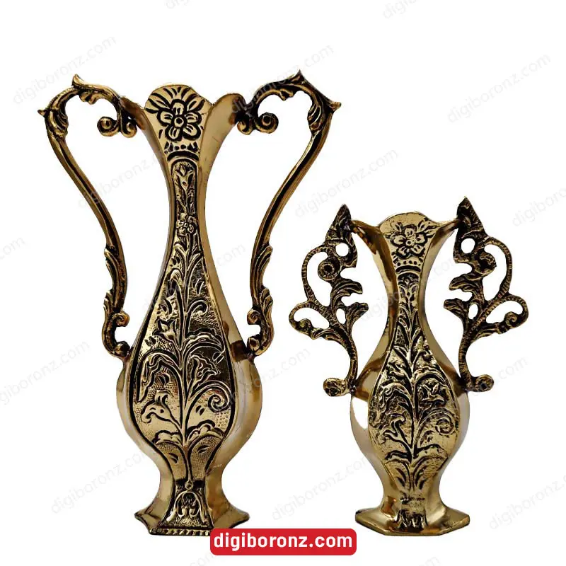 گلدان رومیزی برنجی برنزی سایز بزرگ 